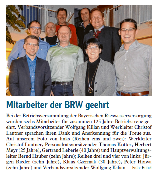 Pressemeldung Jubilare BRW